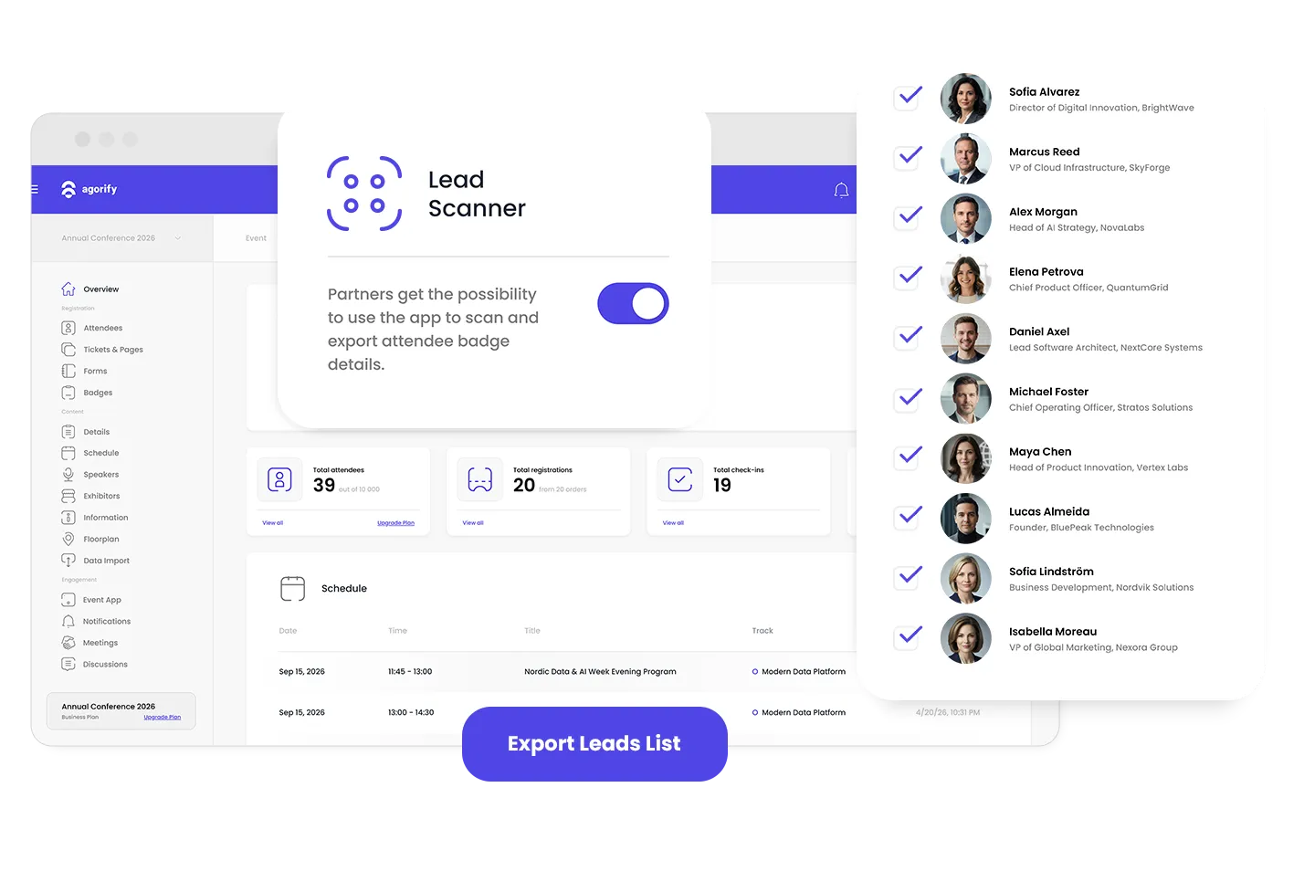 Lead retrieval for events